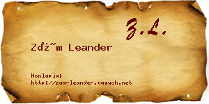 Zám Leander névjegykártya